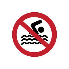 no swimming sign