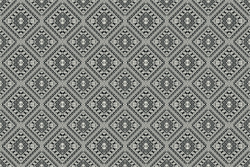 Modern textile print with ethnic motifs