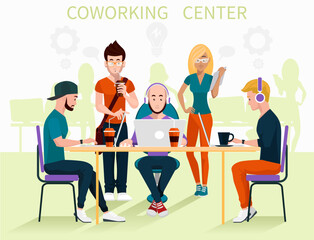 flat design concept illustration for web design and development