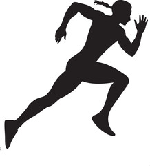 Sprinter Silhouette Vector Art Depicting Speed, Agility, and Athletic Performance