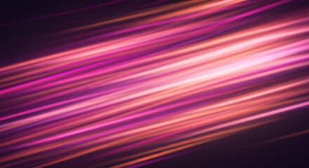 Fototapeta premium Abstract Pink and Orange Light Streaks on Dark Background in Motion
