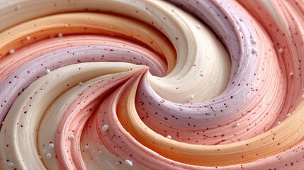 Swirling pastel cream colors
