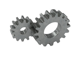 Metal Gear Wheel Isolated on White Background