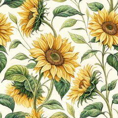 Vibrant sunflower arrangement botanical garden floral art bright environment close-up nature's beauty captured in detail