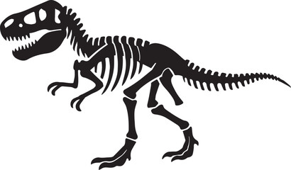 Fototapeta premium Majestic Tyrannosaurus Rex Skeleton A Glimpse into Prehistoric Giants and Extinct Creatures Roaming Earth