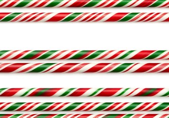 Colorful Candy Canes in Red and Green Stripes Perfect for Holiday Celebrations and Festive Decor