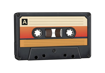 Nostalgic cassette tape evokes retro music vibes and vintage audio experiences