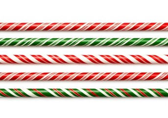 Vibrant and Festive Candy Canes Arranged in Stripes for Holiday Cheer and Decoration