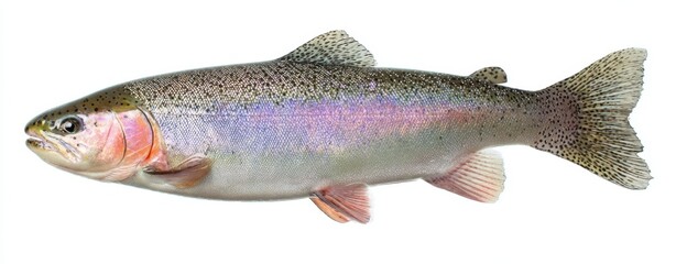 The vibrant rainbow trout swimming gracefully in its natural habitat.