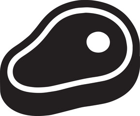 Delicious T-Bone Steak Icon Presenting Marbled Fat and a Meaty Cut Ready for Grilling Perfection