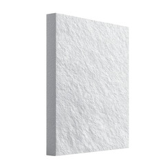 Fototapeta premium Minimalist white rectangular panel with textured surface, isolated on white background, perfect for architecture, design, or 3D rendering use. 