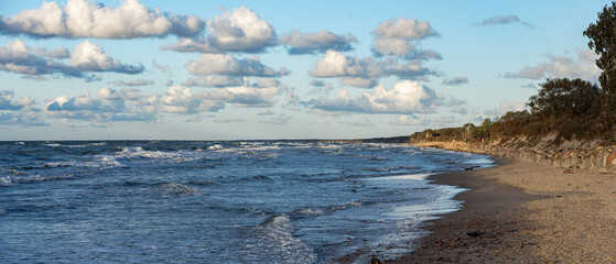panorama of the Baltic Sea in the suburbs of Zelenogradsk
