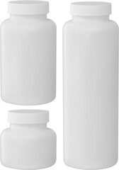 medical pill plastic jar isolated template