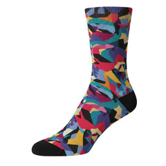 Vibrant Colorful Abstract Socks with Geometric Design