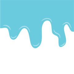 Dripping liquid. Melt drop. Flowing liquid. Vector illustration.