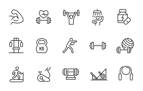 Set of icon for gym and fitness’s 
