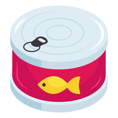 An icon design of canned fish