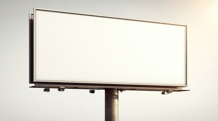 Obraz premium Billboard Mockup Against a Light Background for Advertisement, Marketing Campaigns, or Promotional Materials