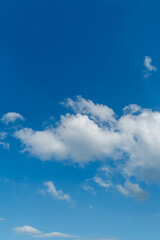 Blue sky with cirrus cloud. It's clearing day and good weather in the morning