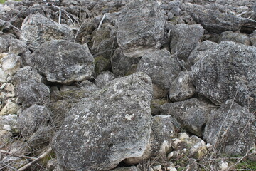 Gray stones close-up