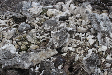 Gray stones close-up