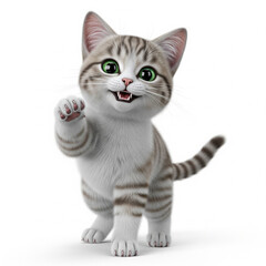 Obraz premium Mischievous Kitten Swatting