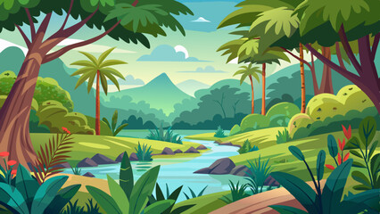 tropical jungle background
