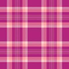 Furniture background check seamless, scratched textile fabric texture. Suit plaid tartan pattern vector in pink and light colors.
