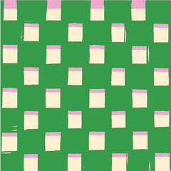 Retro Pink and Green Checkered Pattern