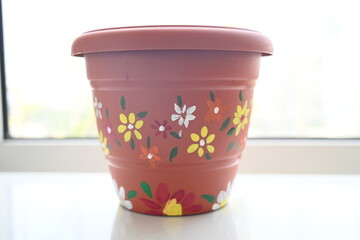 homemade painted pot 