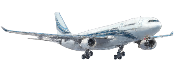 Side view of a large passenger jet