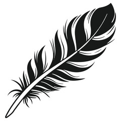 Fototapeta premium Elegant Feather Silhouette Vector Illustration 
