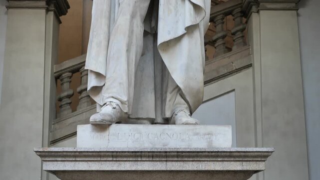 Statue of Tommaso Grossi, an Italian poet and novelist. 