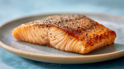 パリッとした皮とふっくらした身の焼き鮭をシンプルに盛り付けた