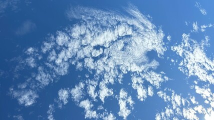 abstract blue backgroun, Dragon-shaped cloud