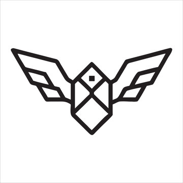 Black Wings Silhouette Vector &ndash; Ideal for Logos, Emblems & Heraldry