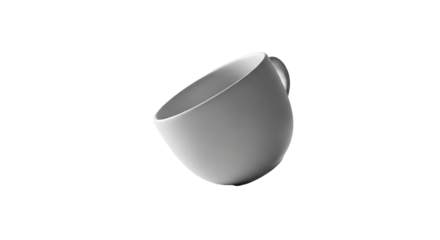 Isolated round white plate with a black mouse object on it