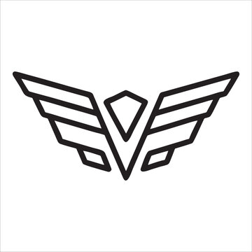 Black Wings Silhouette Vector &ndash; Ideal for Logos, Emblems & Heraldry