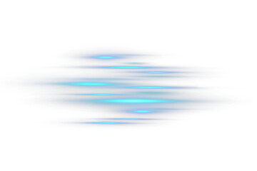 Png Glowing horizontal blue light line with radiant shine and beam effect.