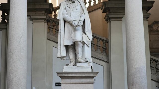 Carlo Ottavio Castiglioni statue, Brera palace, Milan, Lombardy