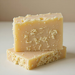 Artisanal soap bar natural texture