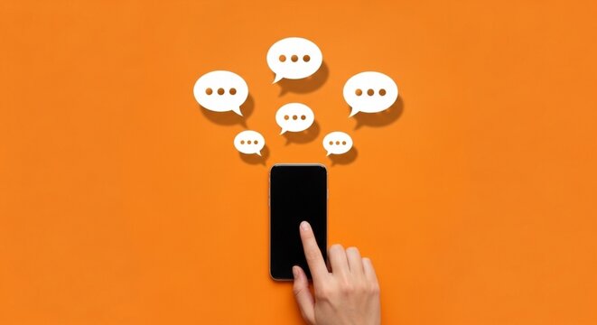 Mobile Messaging Communication – Modern Chat & Texting Trends. - Powered by Adobe