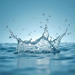 Clean water splash refreshing