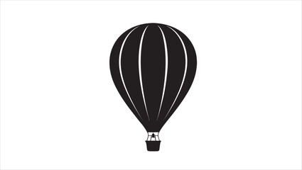 Obraz premium High Flying Adventure Awaits An Airship Voyage of Discovery Black Silhouette Air Balloon Ride for the Adventurous