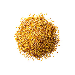 Aromatic Pile of Mustard Seeds on Black Background