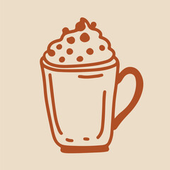 Icons Coffee Cappuccino Line art	