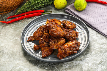 Indian cuisine - Vindaloo fish with spices