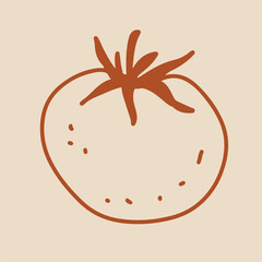 Restaurant. Abstract drawing vegetables. Sketch, ink, line art, vector	