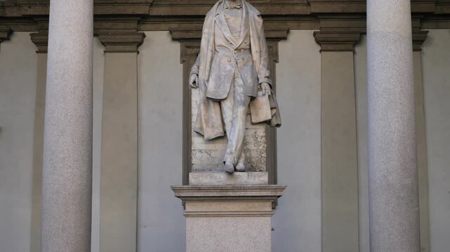 Statue of Tommaso Grossi, an Italian poet and novelist.