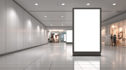 Blank Advertisement Mockup in a Modern Interior Space, Perfect for Displaying Marketing Messages and Creative Designs
